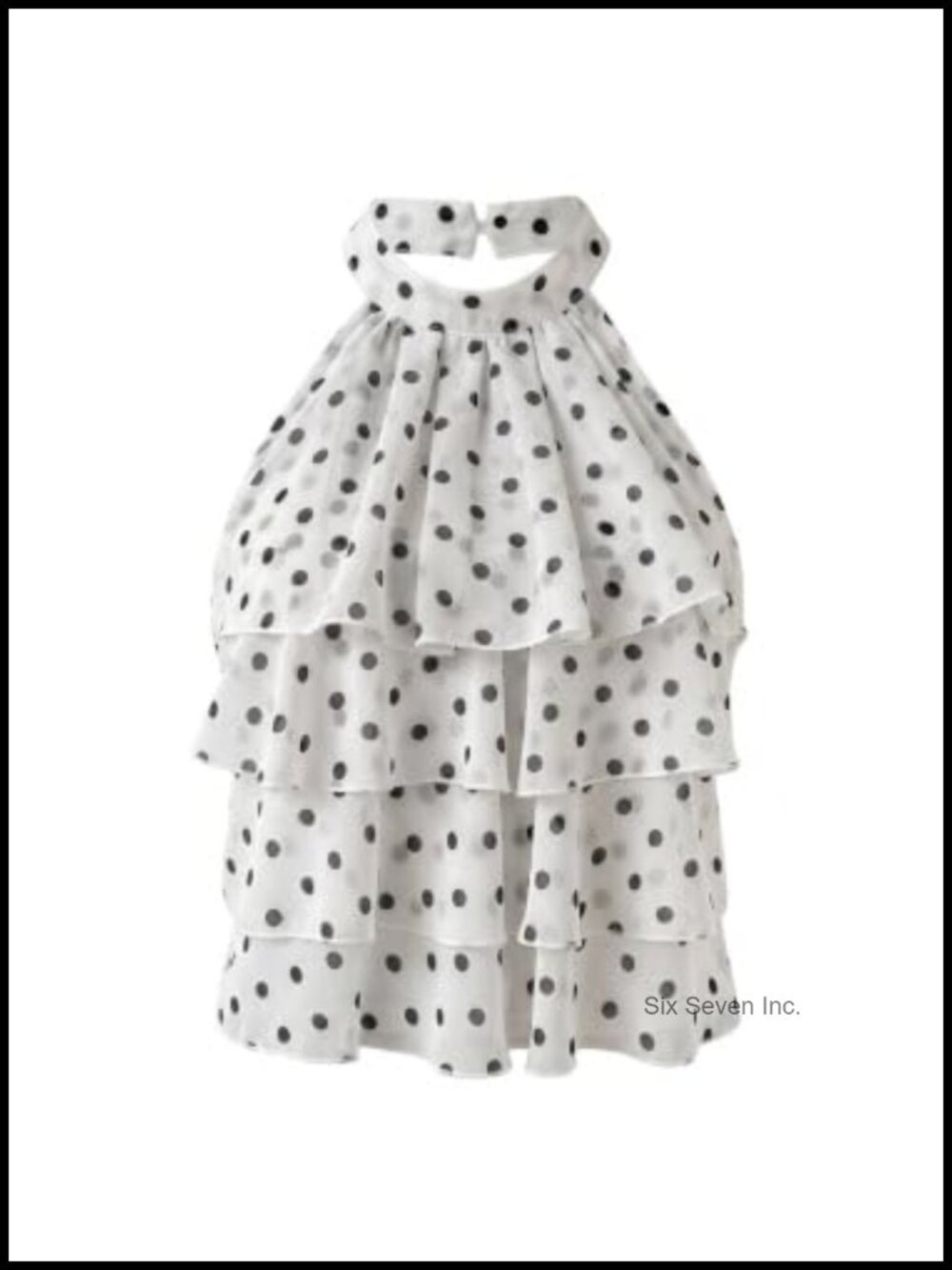 Y2K Polka Dots Halter Tank Top Backless Peplum Layered Summer Top